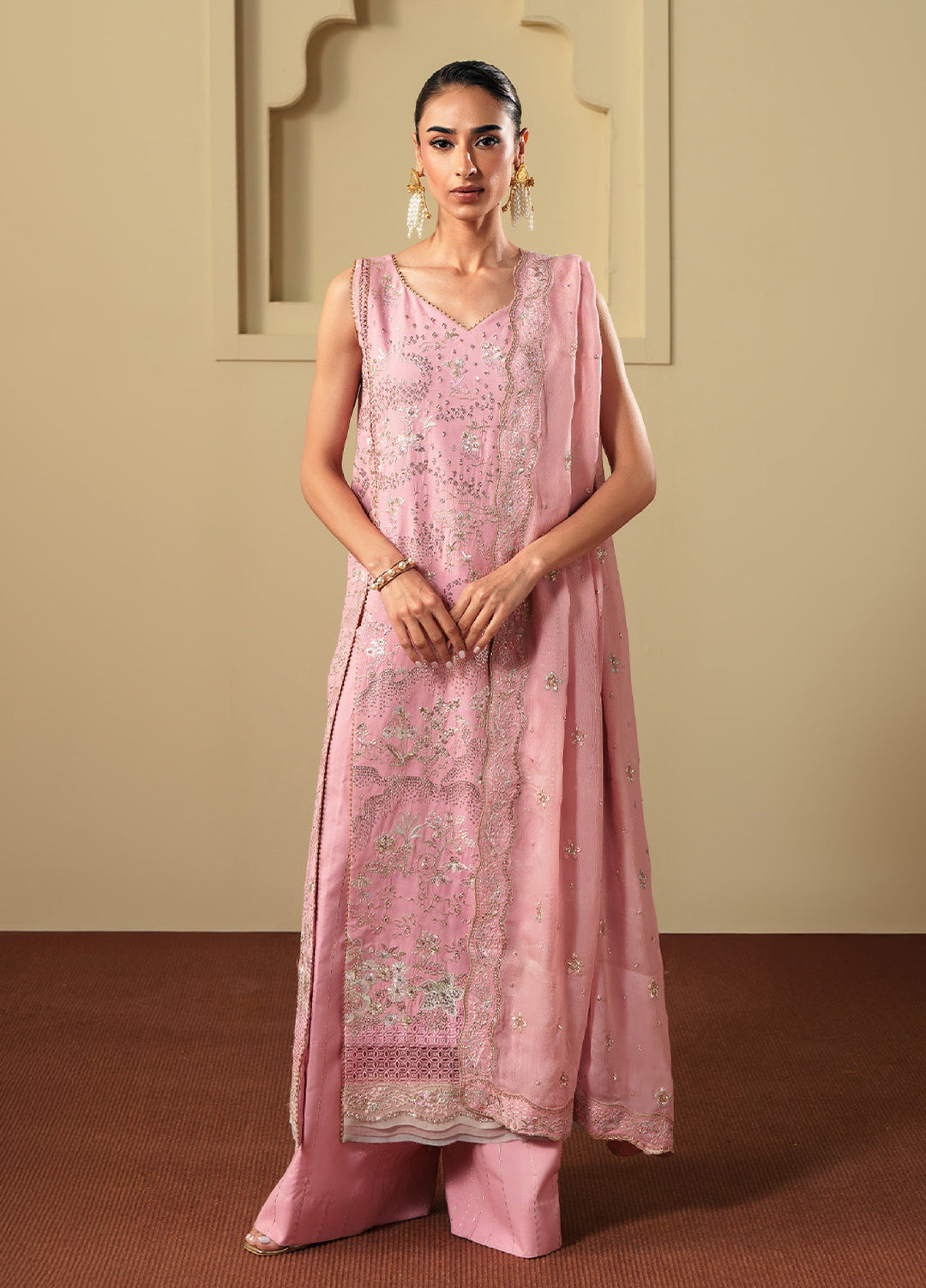 Shagun by Neeshay Unstitched Raw Silk Embroidered Suits 3 Piece NSH25SF ARMEEN - Festive Collection