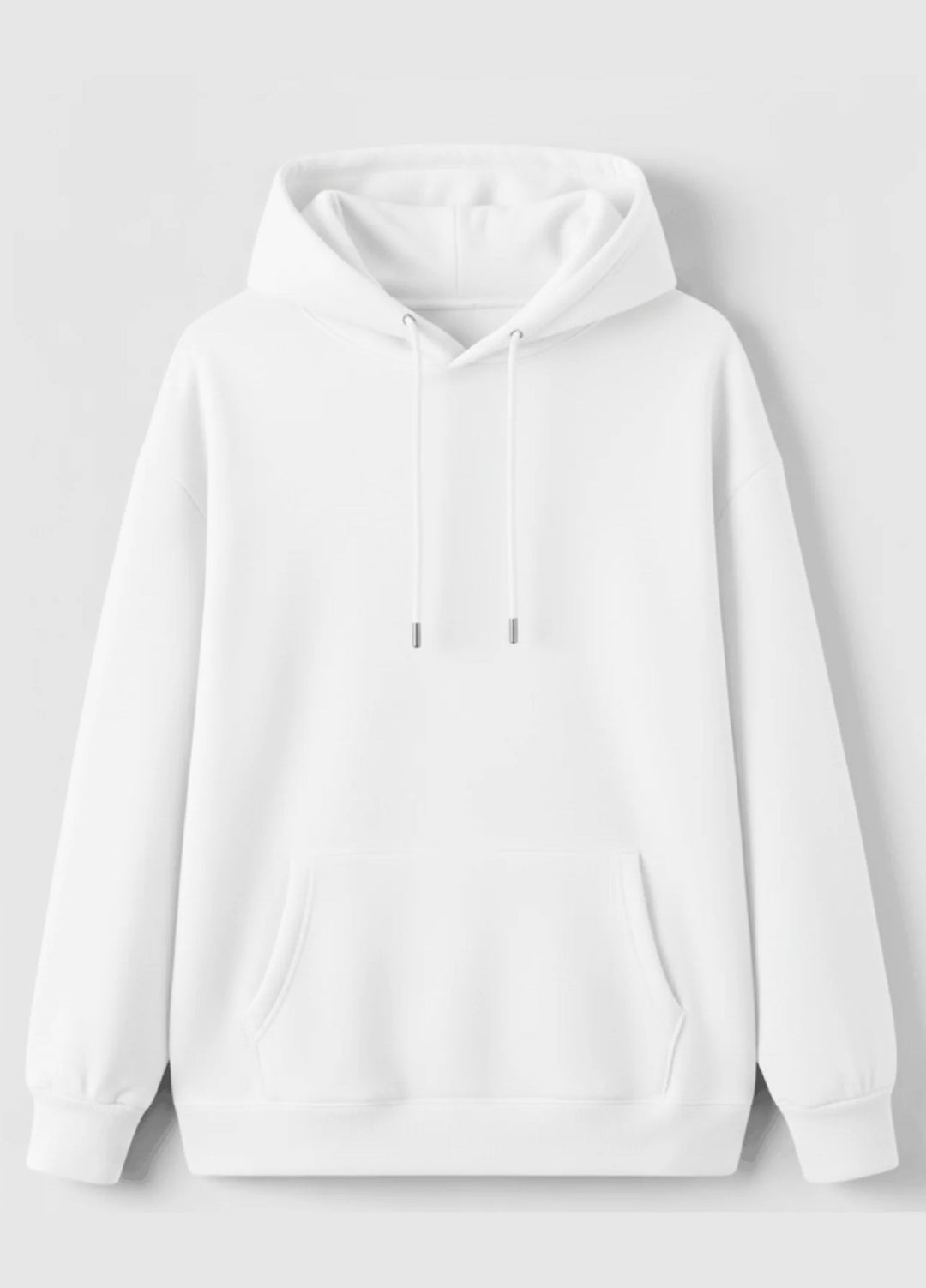 Mercato RTW Solids Fleece 1 Piece White Pullover Hoodie
