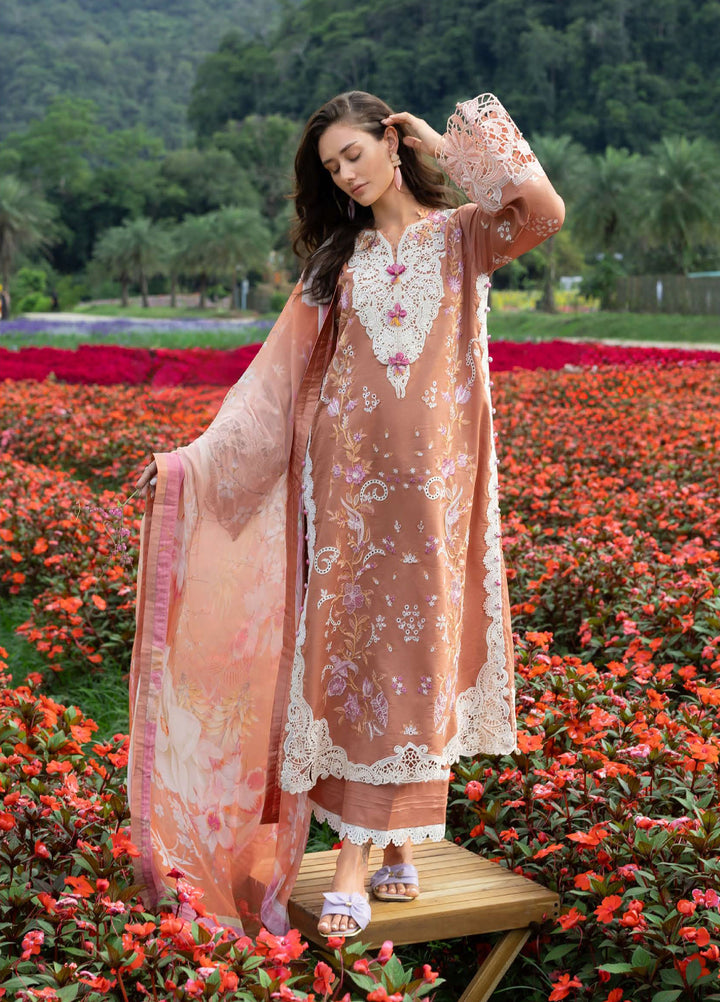 The Secret Garden by Mushq Hemline Unstitched Lawn 3 Piece Suit MU26USG D-11A Rosette Reverie - Summer Collection