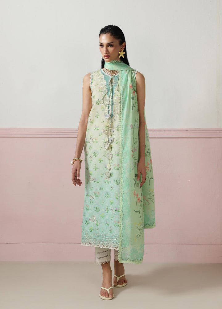 Q Prints by Qalamkar Unstitched Printed Lawn 3 Piece Suit QLK26UQL Della QQP-07 (B) - Summer Collection