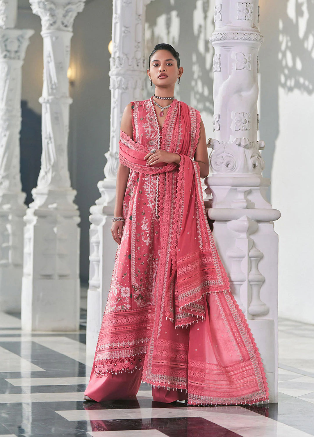 Sobia Nazir Unstitched Embroidered Luxury Lawn 3 Piece Suit SN26ULE D-08 B - Eid Collection