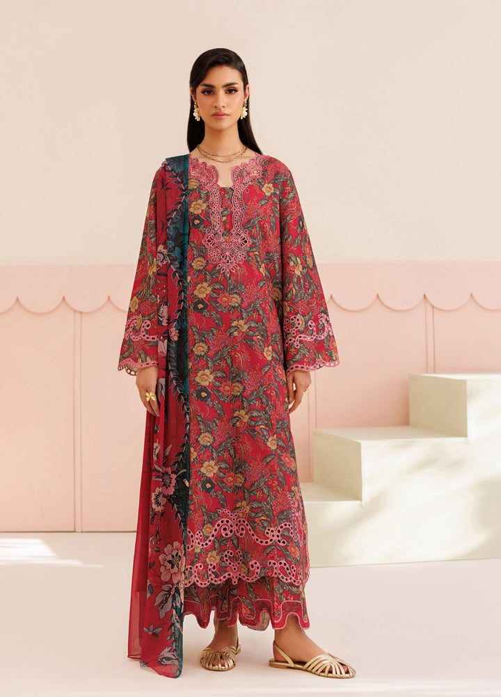 Azzal Unstitched Printed and Embroidered Lawn 3 Piece Suit AZL26UPL AZL-149 - Summer Collection