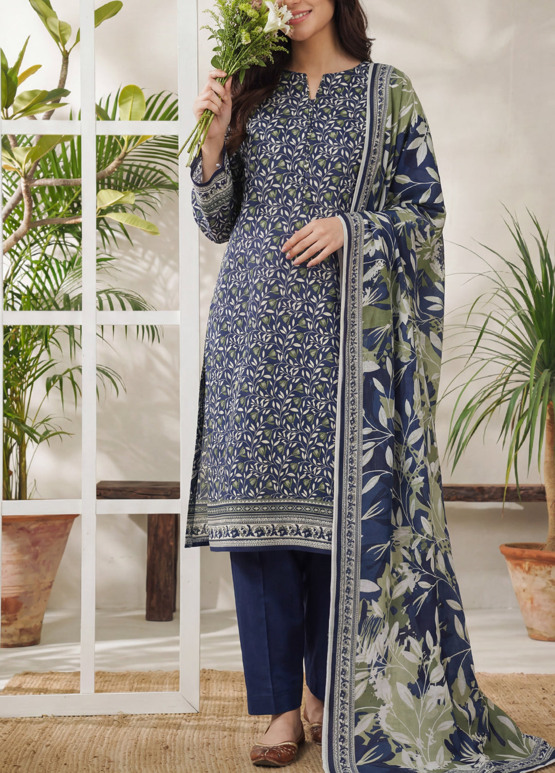 Daman by VS Textiles Unstitched Printed Lawn 3 Piece Suit VS26UDL D-14 841 - Casual Collection