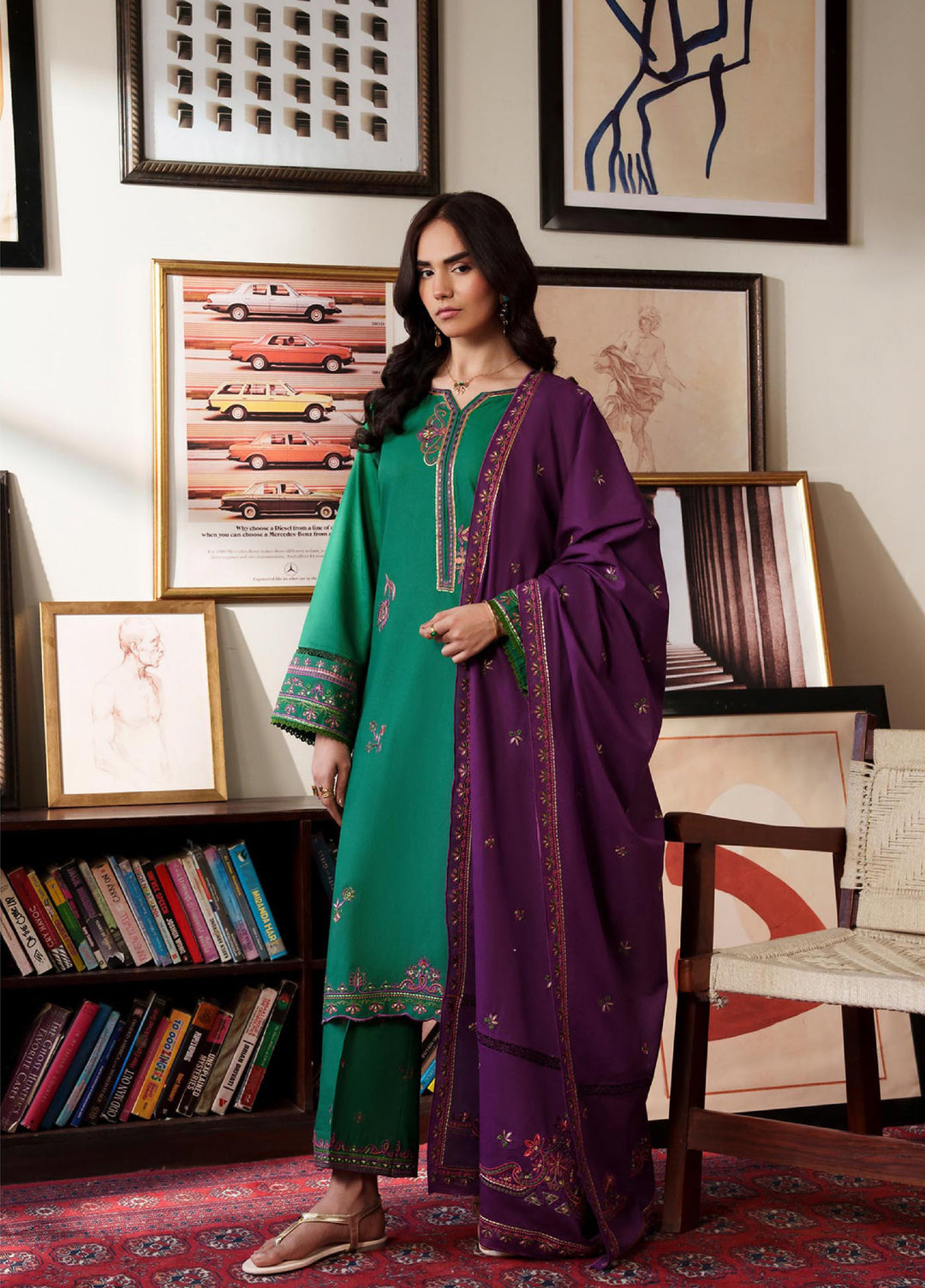 RajBari Women RTW Embroidered Lawn 3 Piece Suit RB26PLE Inara 07 - Eid Collection