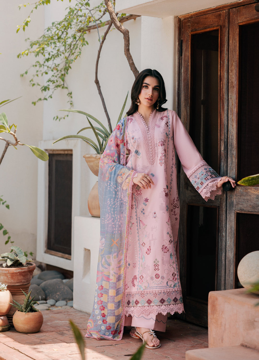 Zync by Florent Unstitched Embroidered Lawn 3 Piece Suit FL26ULZ FZ-4A - Lawn Collection