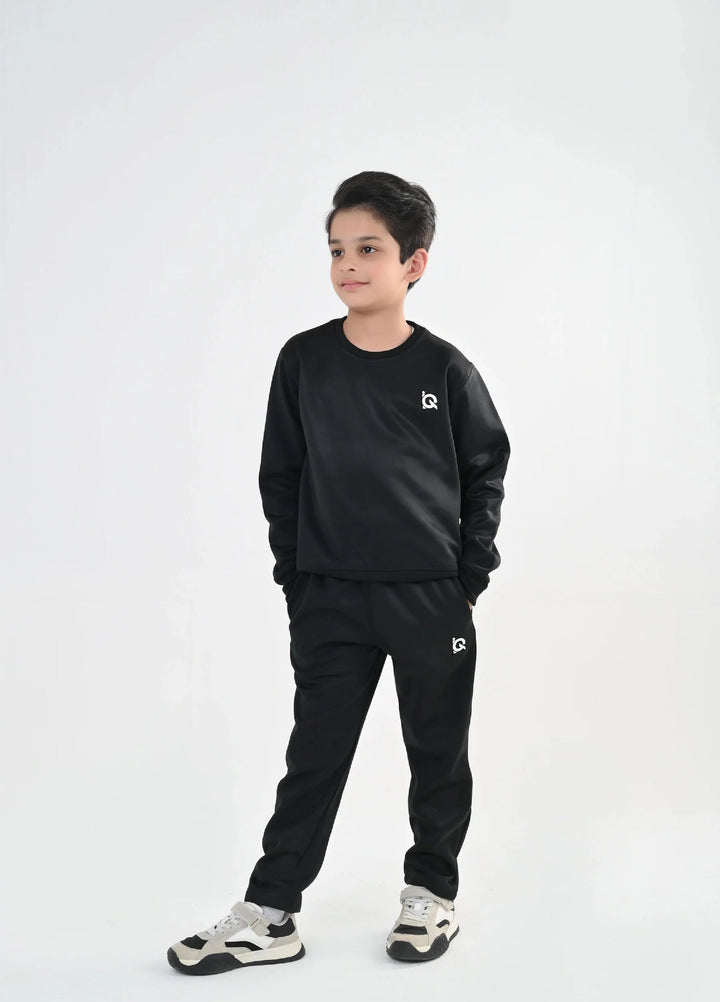 IQ Exclusive Kids Track Suit Fleece 2 PieceBlack IQ Sweatshirt-Unisex Kids - Winter Collection
