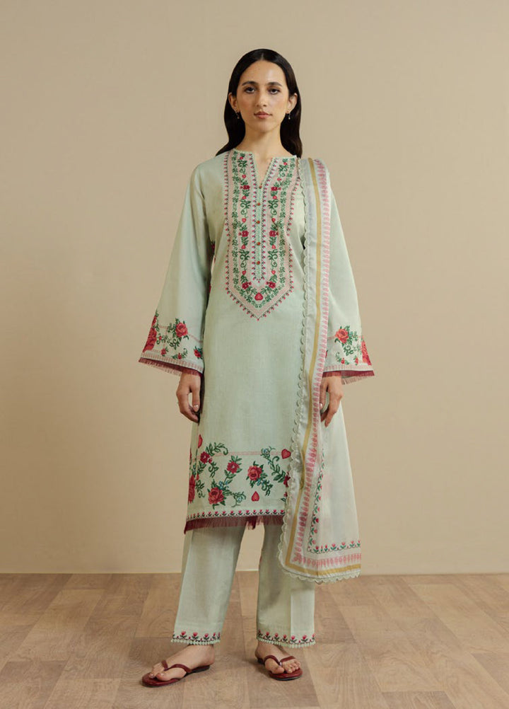 Coco by Zara Shahjahan Unstitched Printed Lawn 3 Piece Suit CZS26UPL ISMERIA-8B - Summer Collection