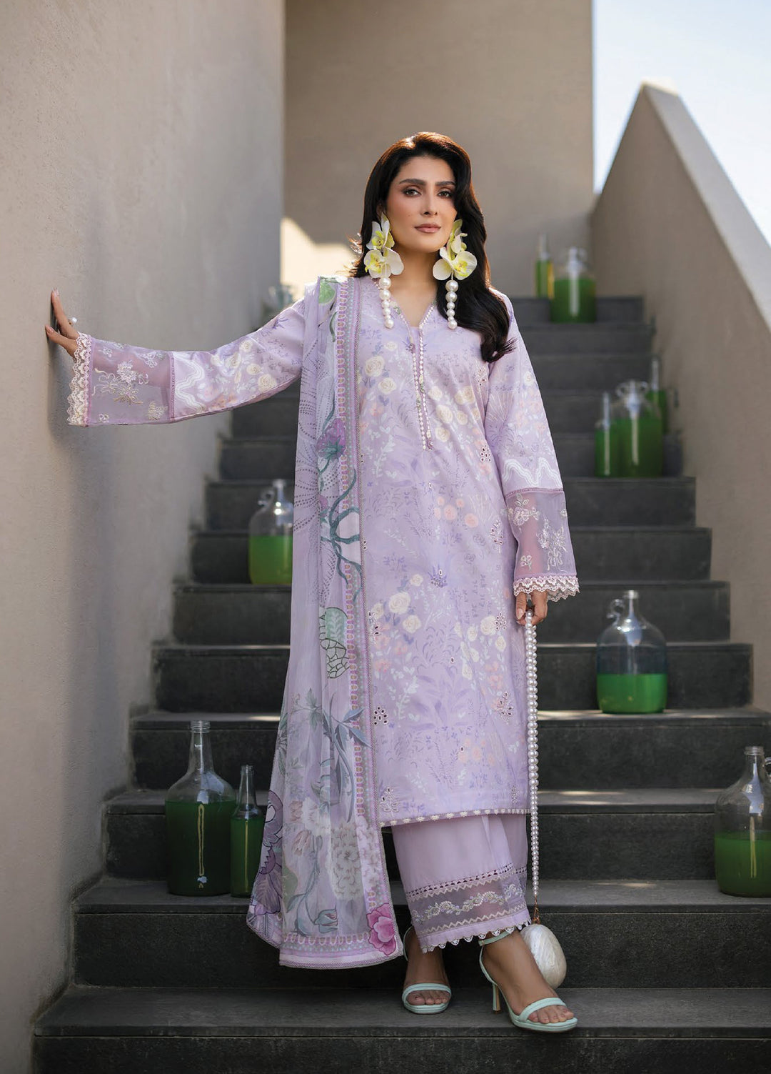 Afsanah by Seran Unstitched Embroidered Lawn 3 Piece Suit SN26UAL D-9 Nima - Summer Collection
