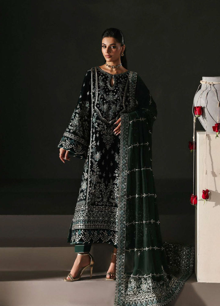 Marais by Gulaal Unstitched Velvet Embroidered 3 Piece Suits GL25VF GL-25-V12 Evana - Festive Collection