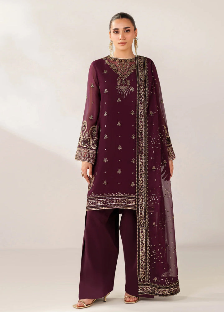 Xenia Formal Luxury Unstitched Embroidered Chiffon Suits 3 Piece XE25FL XF-982 Nuri - Formals Collection