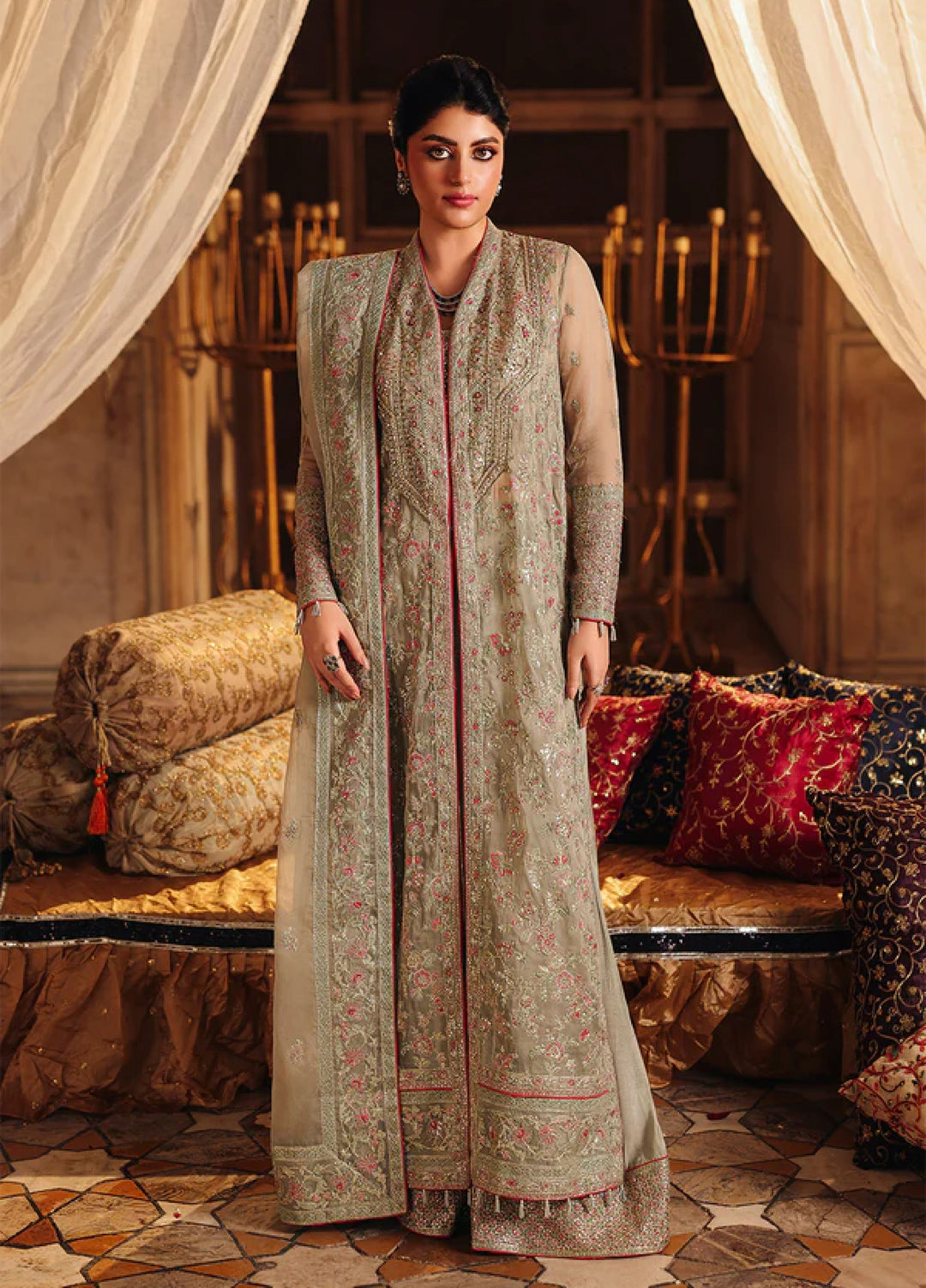 Silsila by Meeral Pret Embroidered Organza 3 Piece Nashmia - Festive Collection