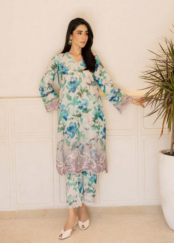 Ballerina by Nureh Unstitched Chikankari Embroidered Lawn 2 Piece Suit NU26UBCL NU2-210 - Summer Collection