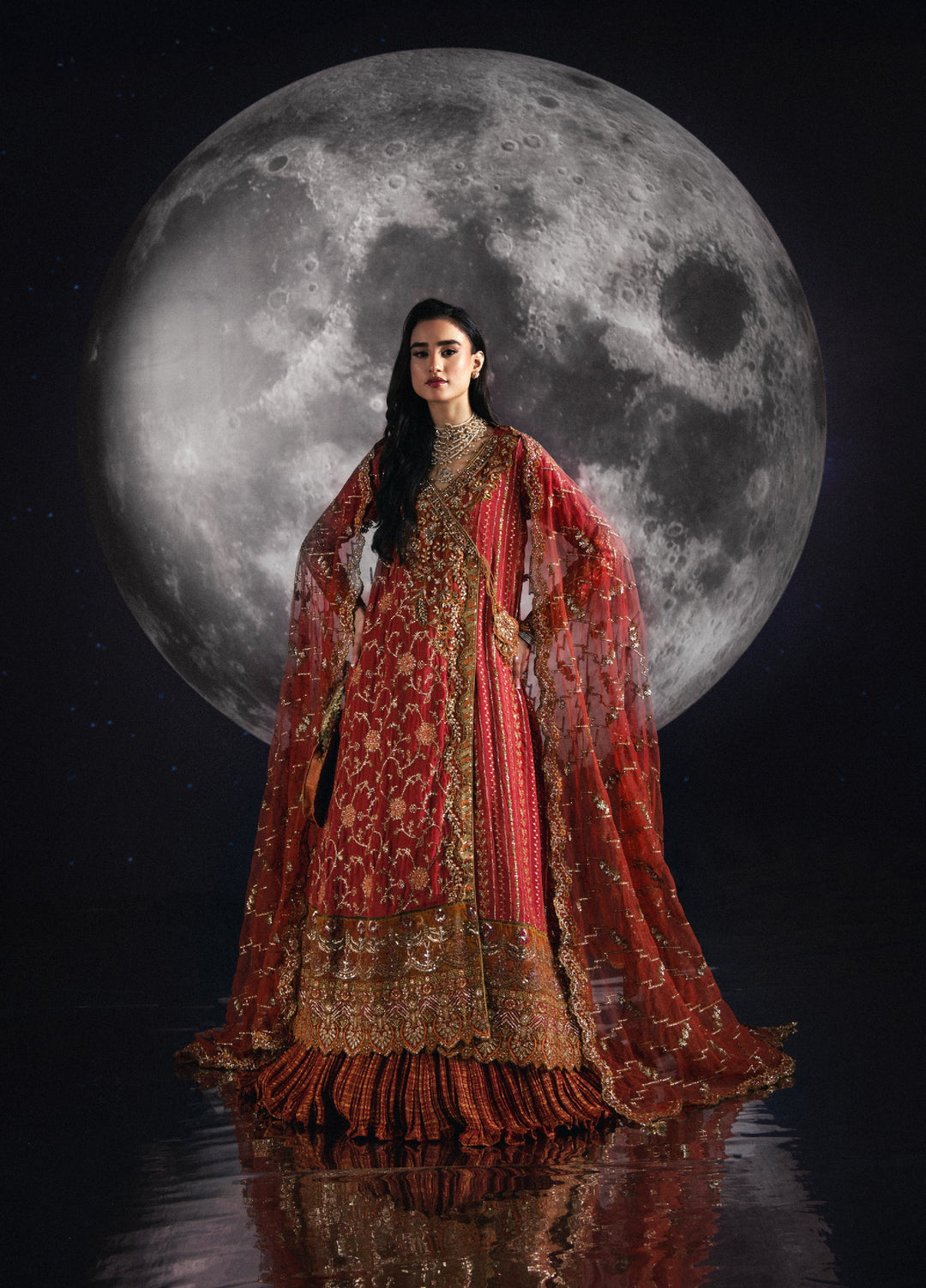 Sara Jahan Women RTW Embroidered Chiffon 3 Piece Suit SJ26RF AD-005 - Festive Collection