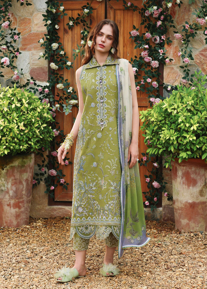 The Secret Garden by Mushq Unstitched Embroidered Lawn 3 Piece Suit MU26USG Whispering Ivy HUNSS260404 - Festive Collection