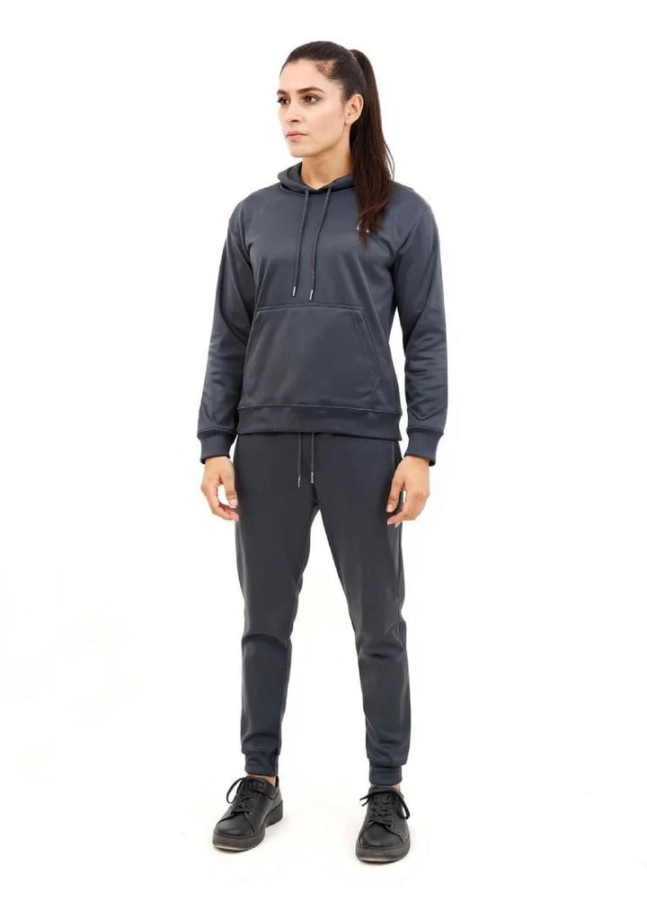 IQ Exclusive Women Winter Track Suit W-Graphite Hoodie Tracksuit