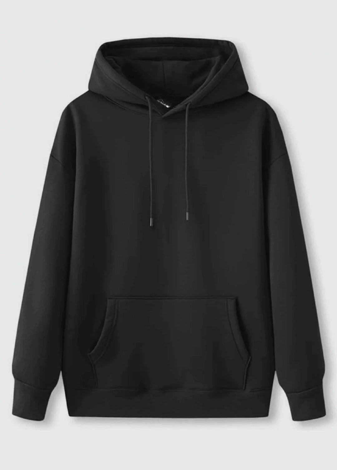 Mercato RTW Solids Fleece 1 Piece Black Pullover Hoodie