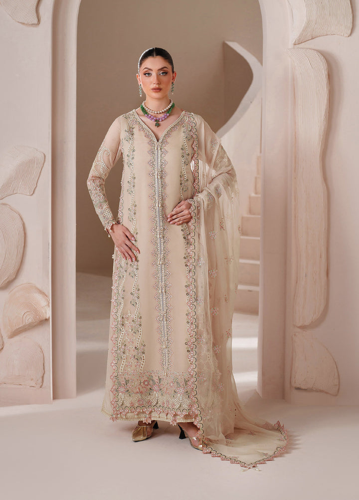 Threads by Alizeh Fashion Unstitched Embroidered Chiffon 3 Piece Suit AF26UTC D-1 Niora - Festive Collection