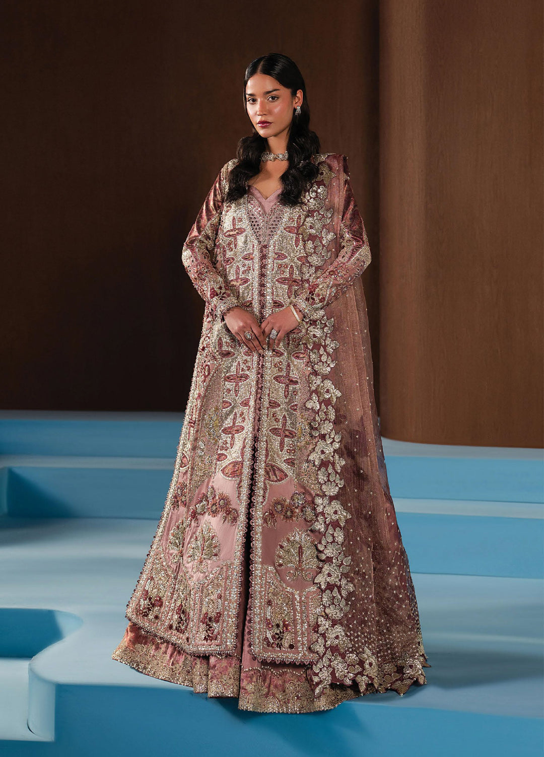 Hayat by Afrozeh Unstitched Zari Embroidered Suits 3 Piece AF25HU AFH-25-09 ZARHEL - Festive Collection