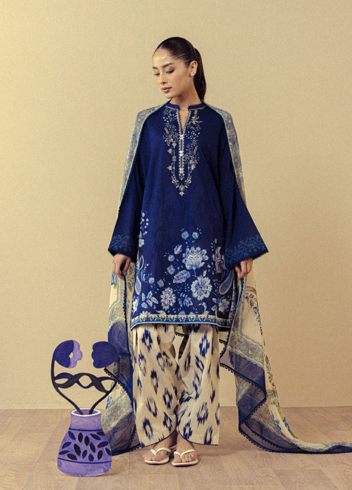 Coco by Zara Shahjahan Unstitched Printed Lawn 3 Piece Suit CZS26UPL CASSIA-10A - Summer Collection