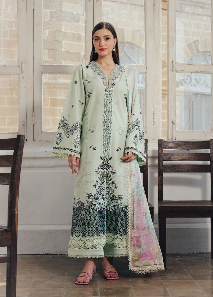 Daybreak by Afrozeh Unstitched Printkari Embroidered Lawn 3 Piece Suit AF26UDB D-6 DEWLIT - Summer Collection