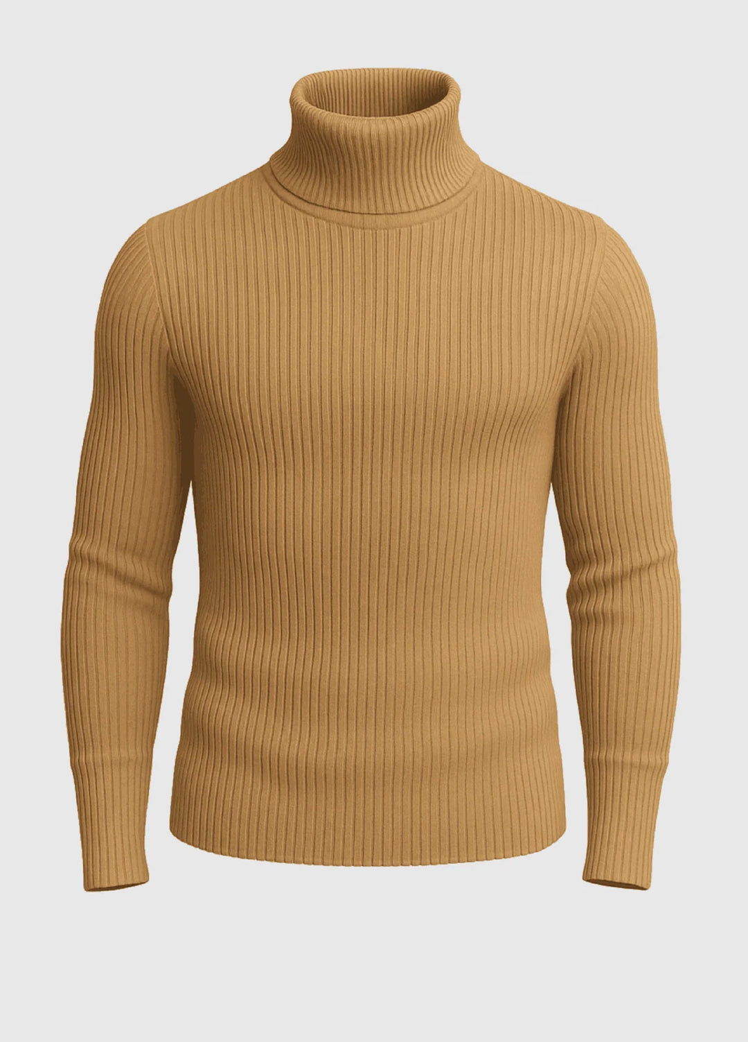 Mercato RTW Solids Fleece 1 Piece Camel High Neck