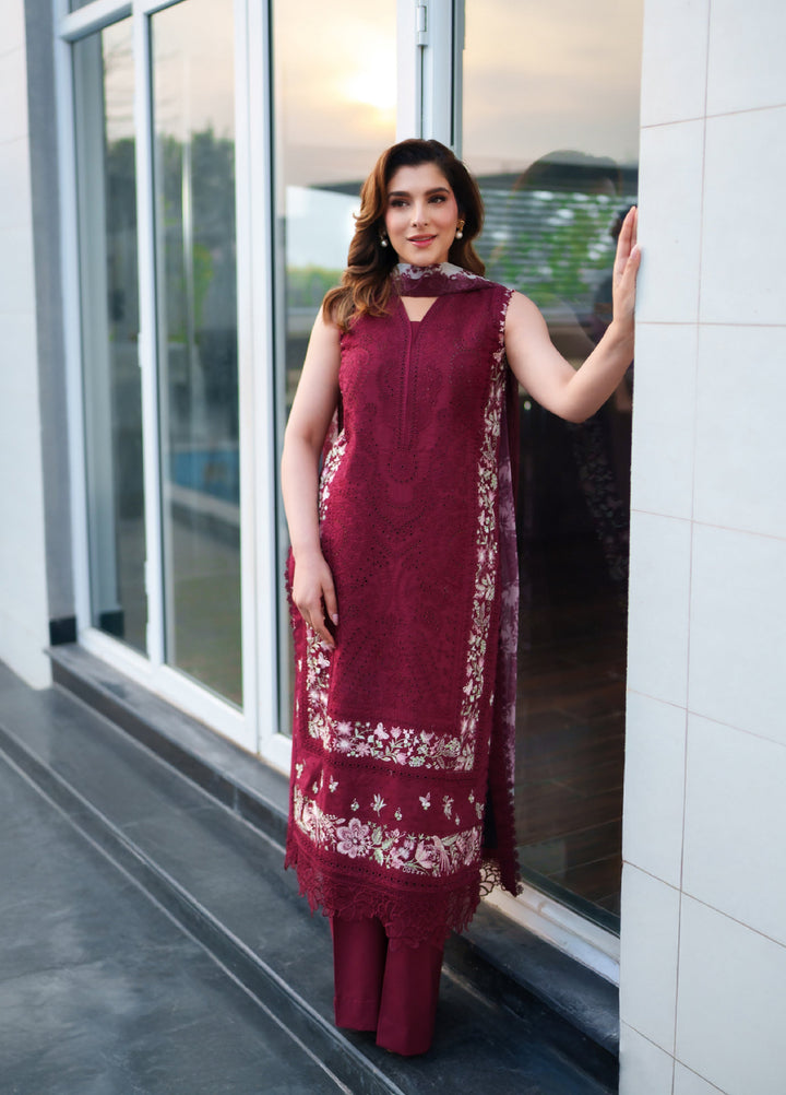 Symphony by Neeshay Unstitched Embroidered Luxury Lawn 3 Piece Suit NSH26US D-2 Viella - Summer Collection