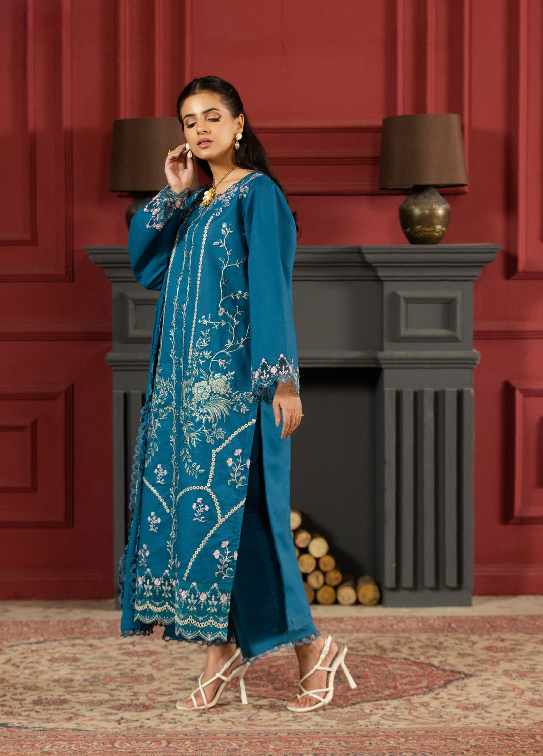 Noore by Ayleen Unstitched Embroidered Lawn 3 Piece Suit AY26ULN Inaya - Eid Collection