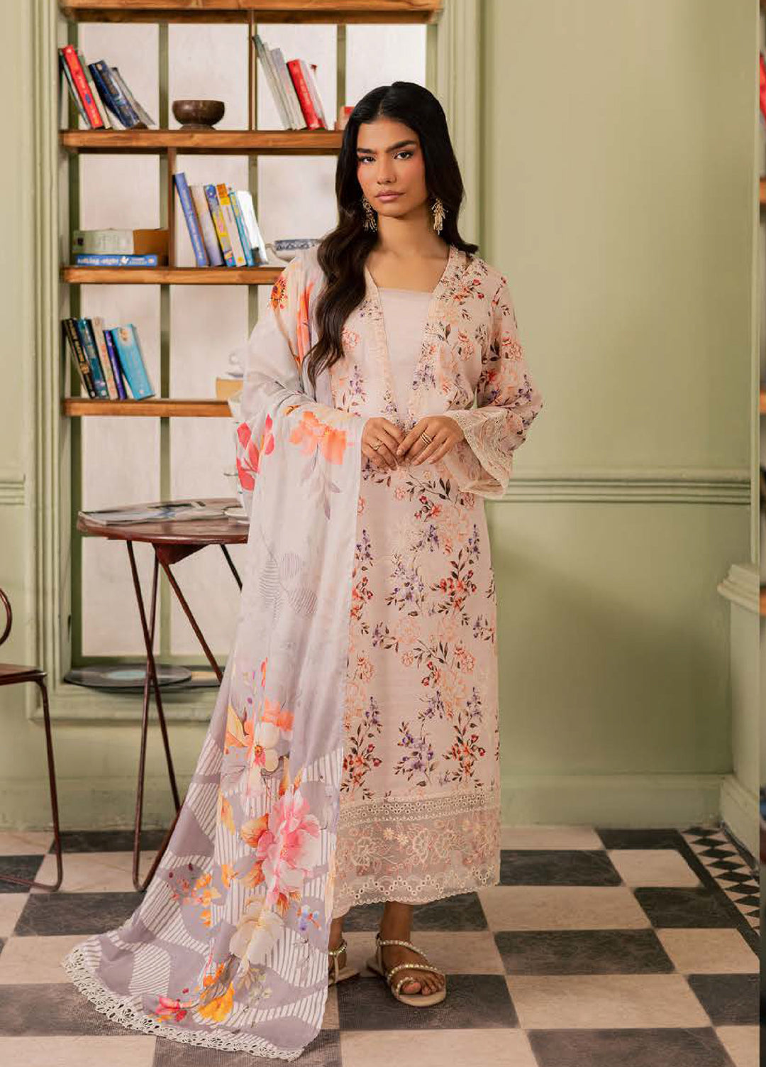 Daria by Riaz Arts Unstitched Embroidered Lawn 3 Piece Suit DA26UCT DA-61 - Summer Collection