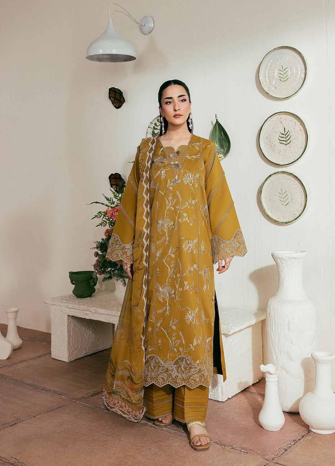 Zync by Florent Unstitched Embroidered Lawn 3 Piece Suit FL26ULZ FZ-2B - Summer Collection