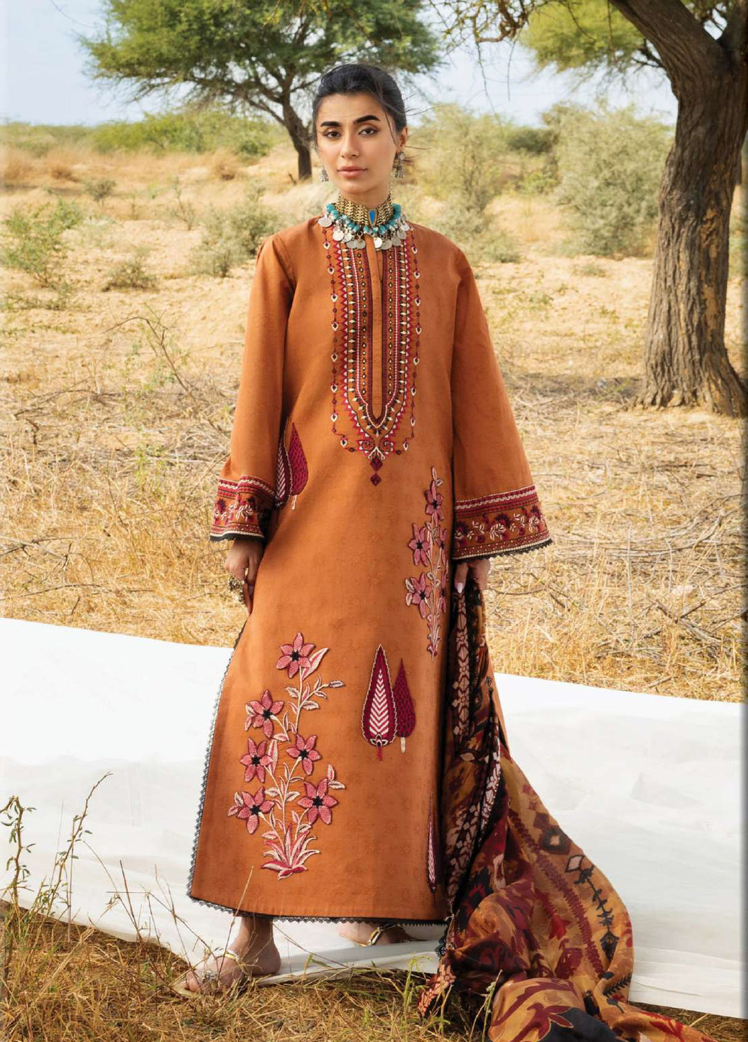 Zainab Chottani Unstitched Embroidered Luxury Lawn 3 Piece Suit ZC26ULZ D-18 ORLINA - Summer Collection
