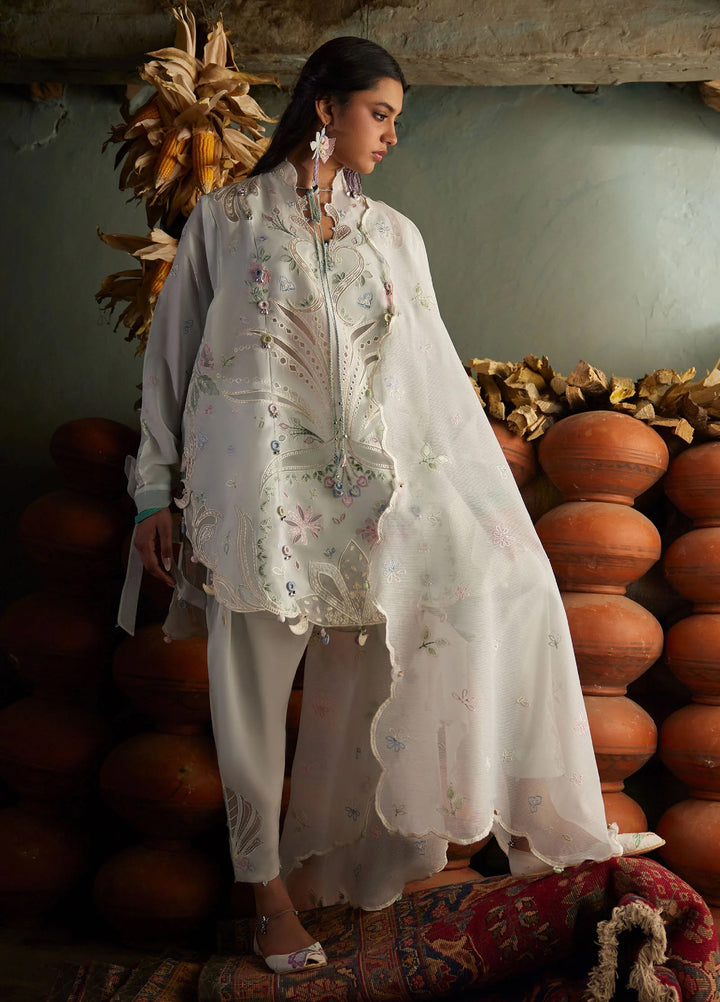 Meili by Zaha Unstitched Embroidered Lawn 3 Piece Suit ZK26UML ZL26-10A - Festive Collection