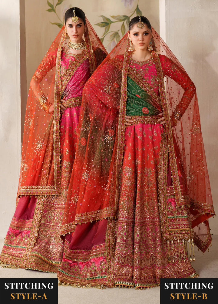 Chantelle by Baroque Unstitched Embroidered Raw Silk 3 piece BQ25CF V14- D 03 - Formals Collection