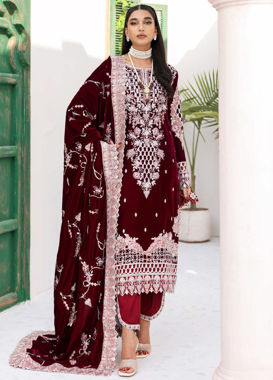Andaz E Makhmal by Zebtan Unstitched Velvet ZB25 ZAM-06 - Festive Collection