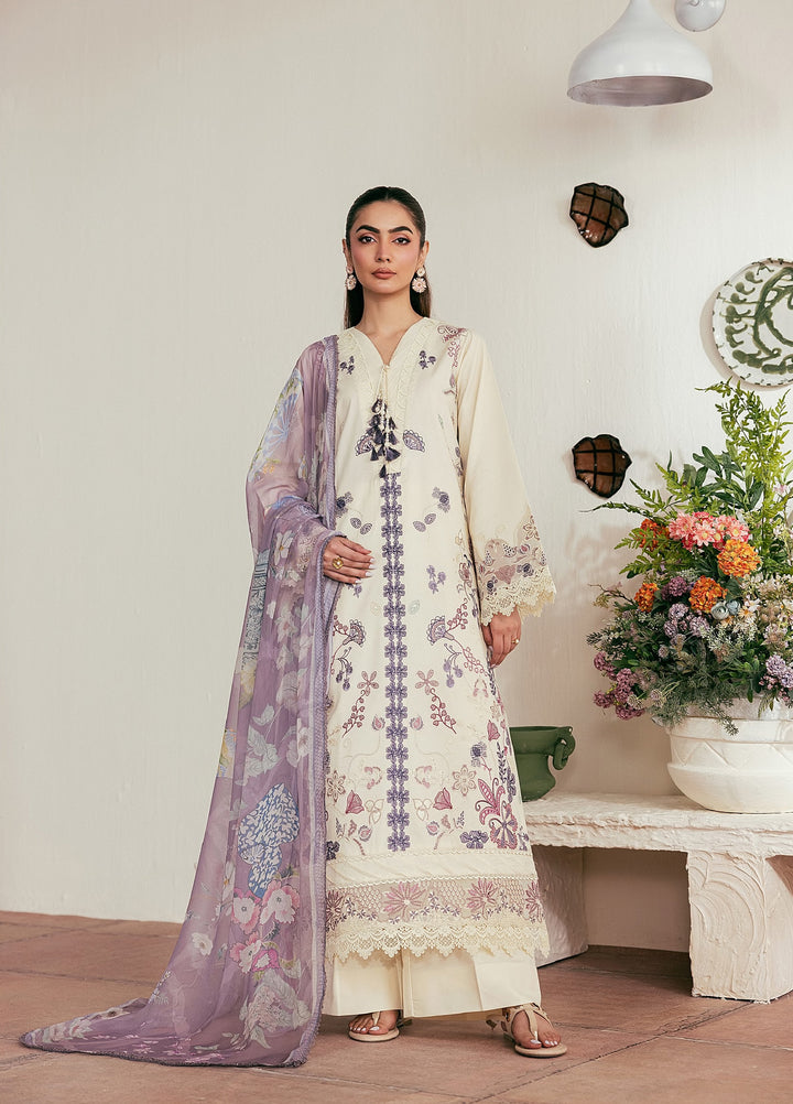 Zync by Florent Unstitched Embroidered Lawn 3 Piece Suit FL26ULZ FZ-5B - Summer Collection
