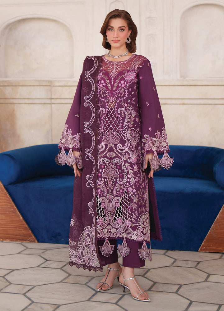 Nilofer by Mahnur Unstitched Embroidered Luxury Lawn 3 Piece Suit MN26ULN N-10 - Summer Collection