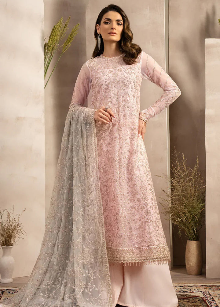 Zarif Women Unstitched Embroidered Net 3 Piece Suit ZR26UFC ZRN 07 LYRAH - Festive Collection
