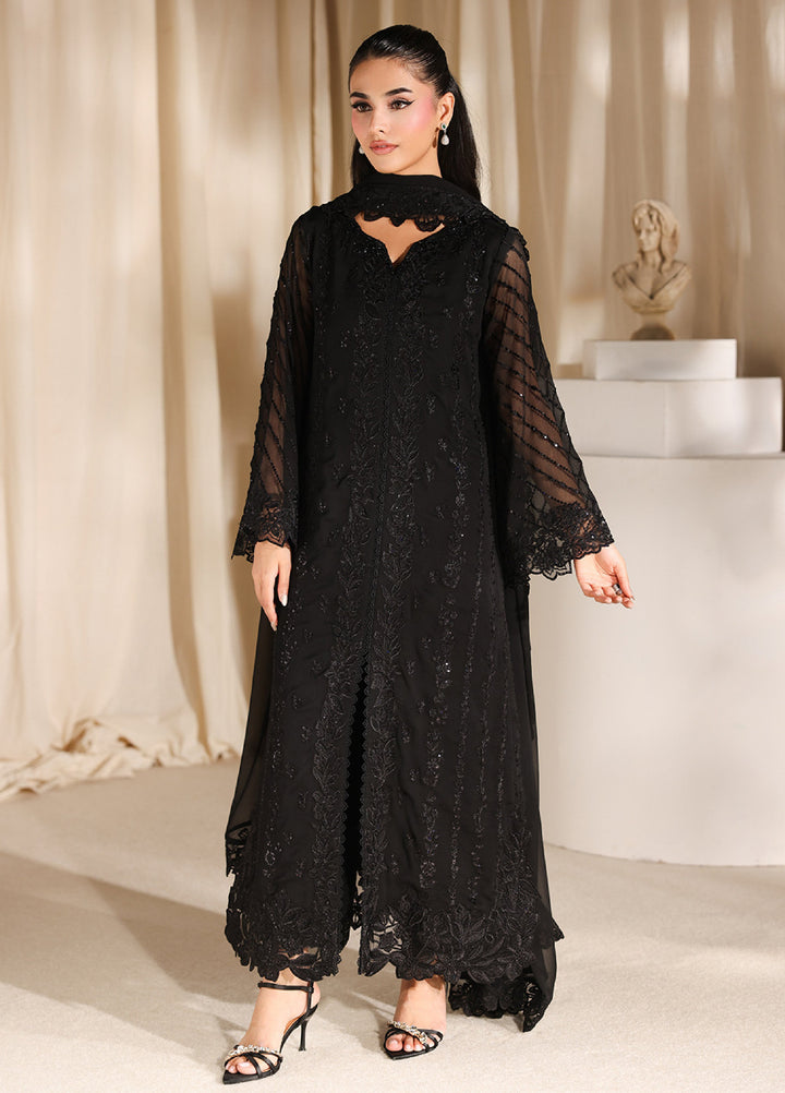 Azure Unstitched Embroidered Chiffon 3 Piece Suit AZ26ULC Black Pearl - Festive Collection