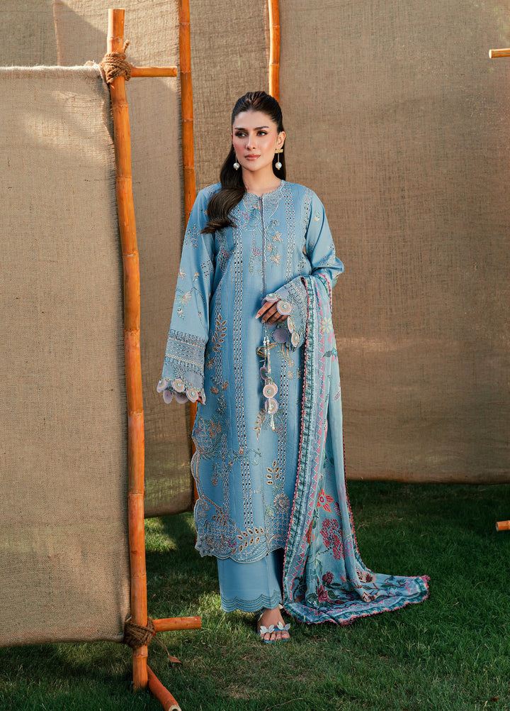 Florent Unstitched Embroidered Lawn 3 Piece Suit FL26ULE FEF-7B - Eid Collection