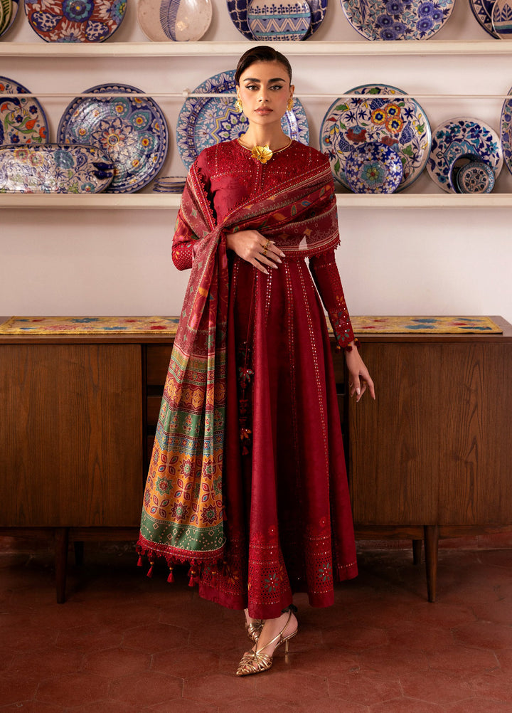 Shahkaar by Jazmin Unstitched Embroidered Lawn 3 Piece Suit JZ26USE SL26-D06 - Eid Collection