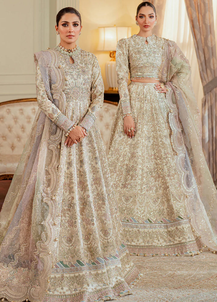 Chantelle by Baroque Unstitched Net Embroidered Suits 3 Piece BQ25FC CH13-06 - Festive Collection