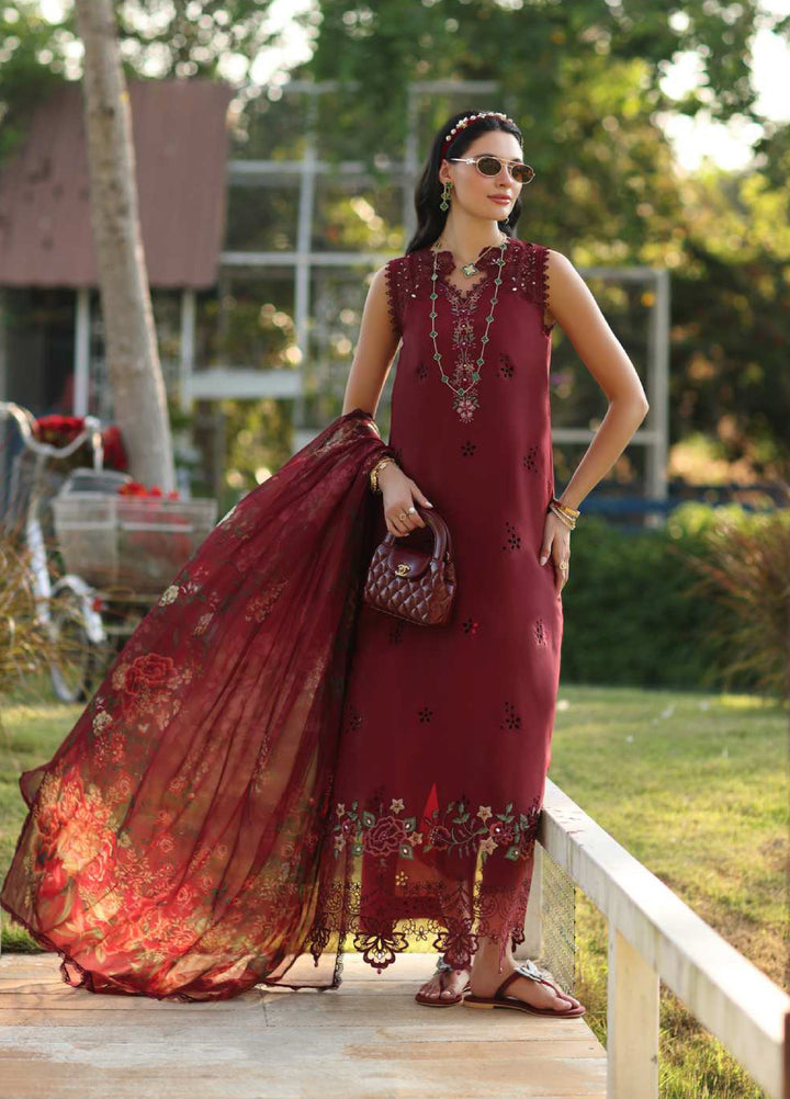 Noor Luxe by Saadia Asad Unstitched Embroidered Lawn 3 Piece Suit SA26ULNE D14 - Eid Collection