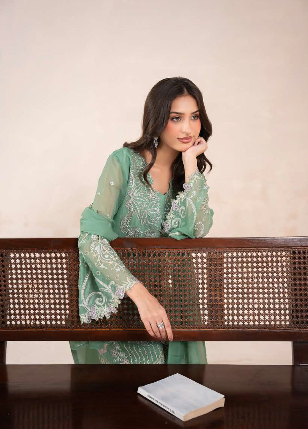 Anaya Noor by Zebtan Unstitched Embroidered Chiffon 3 Piece Suit ZB26UAN AN-06 - Festive Collection