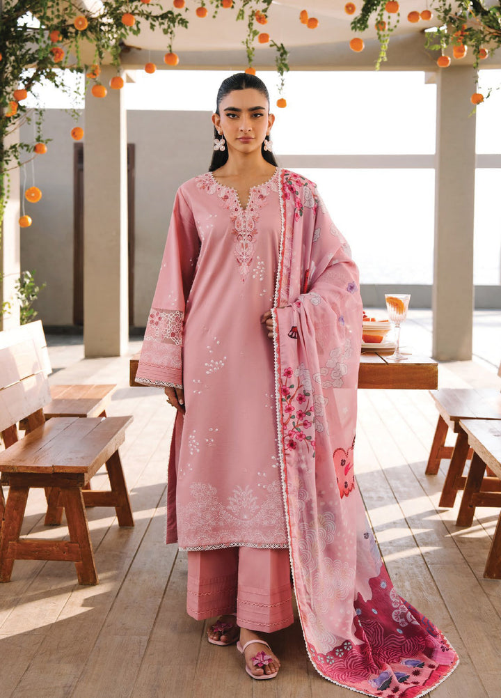 Afsanah by Seran Unstitched Embroidered Lawn 3 Piece Suit SN26UAL D-7 Ziva - Summer Collection