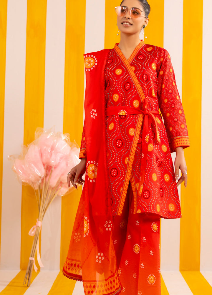 Coco Popup by Al Zohaib Unstitched Printed Lawn 3 Piece Suit AZ26UCP D-8 - Summer Collection