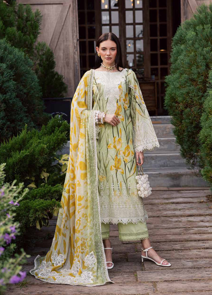 Gardenia by Nureh Unstitched Embroidered Lawn 3 Piece Suit NU26UGL NSG-212 - Summer Collection
