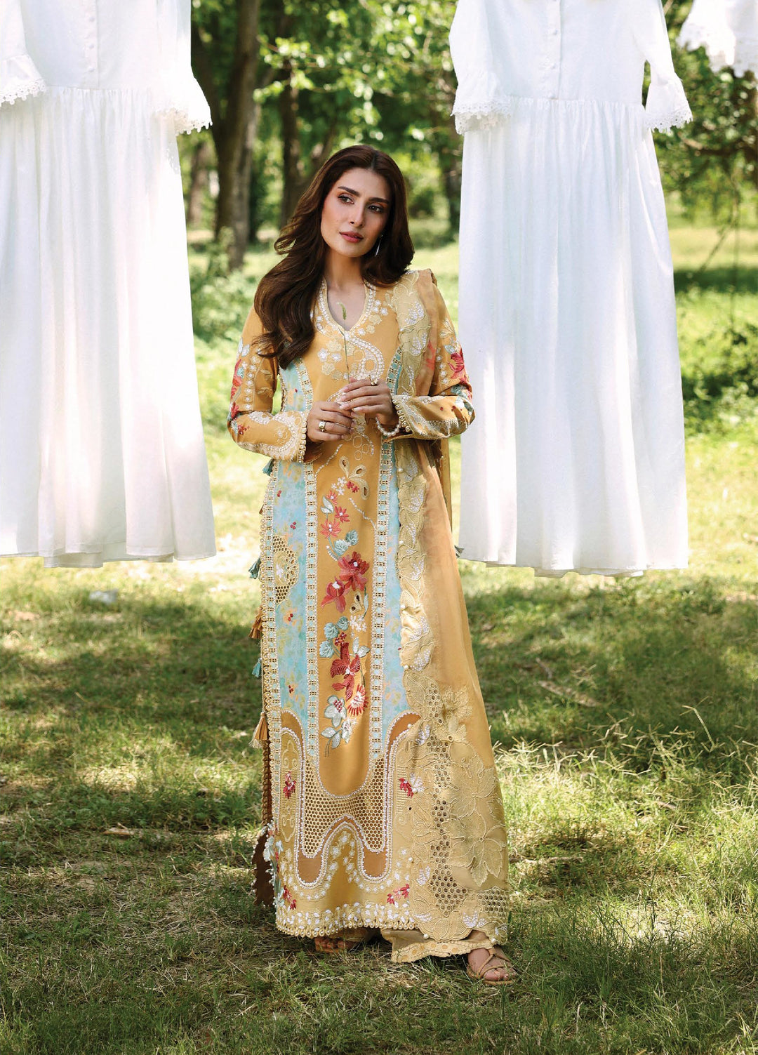 A-Lawn by Afrozeh Unstitched Embroidered Lawn 3 Piece Suit AF26UAL Leial FWU-0069-3PO - Eid Collection
