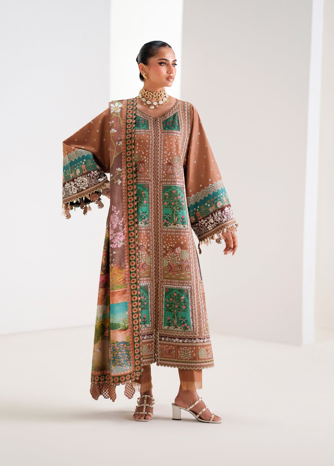 Amour by Bin Ilyas Unstitched Embroidered Lawn 3 Piece Suit BI26ULA 186B - Festive Collection