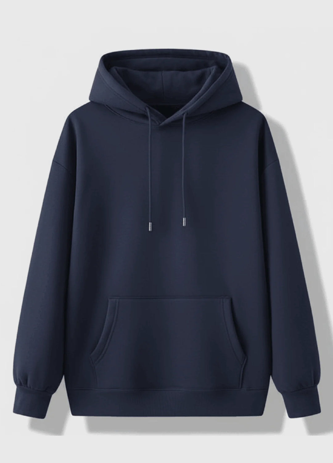 Mercato RTW Solids Fleece 1 Piece Navy Blue Pullover Hoodie