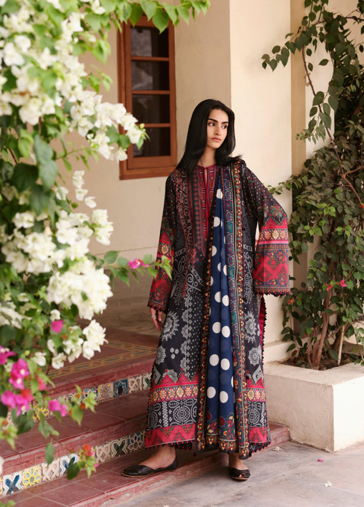 Amaya by Zaha Unstitched Printed Lawn 3 Piece Suit ZK26UAL Noira APL26-03 - Casual Collection