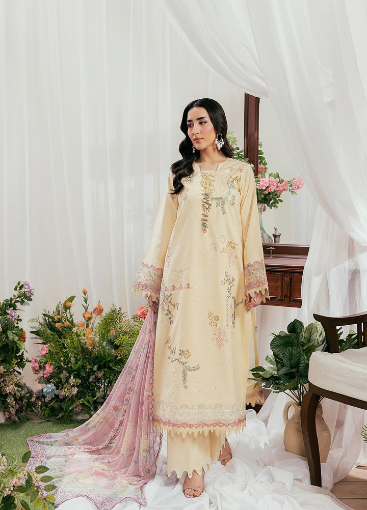 Zync by Florent Unstitched Embroidered Lawn 3 Piece Suit FL26ULZ FZ-6B - Summer Collection